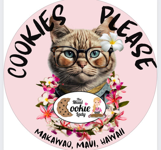 Sticker "Cookies Please" Hula Cat