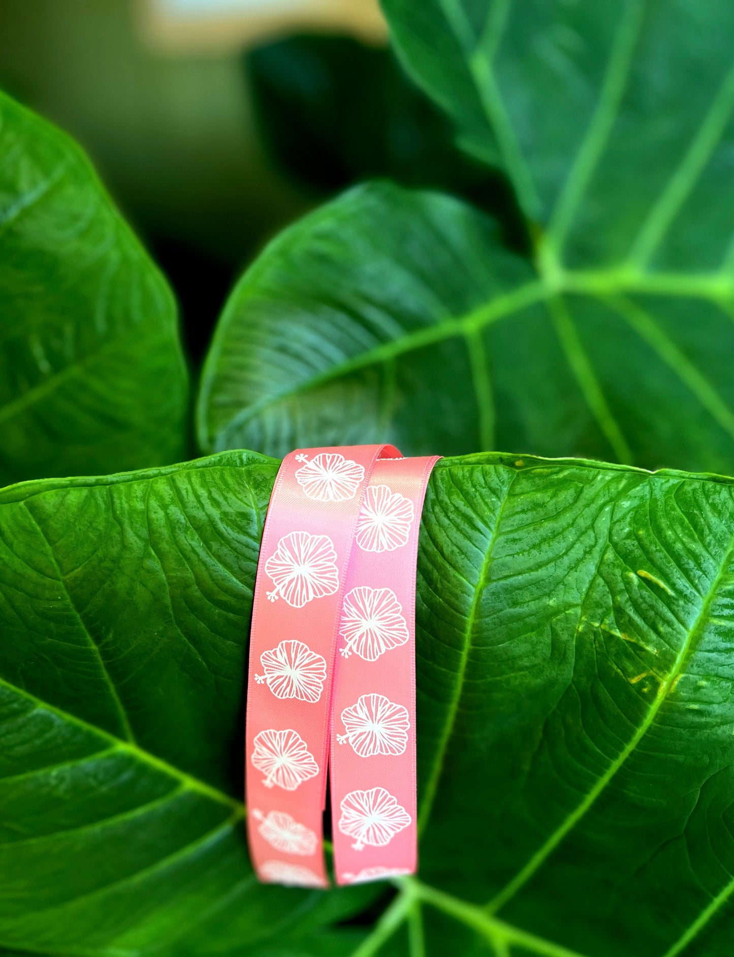 Ribbon-Custom 1 inch Single Face Hibiscus (Gift Add On)