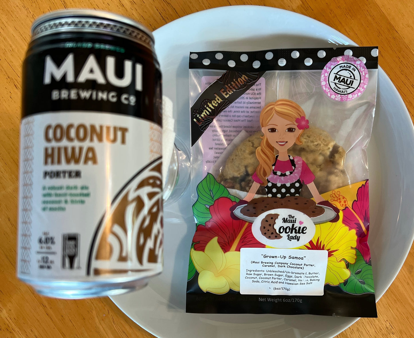 NEW-Grown-Up Samoa’s w/ Maui Brewing Companies Coconut Porter (The BEER Cookie) Limited Edition