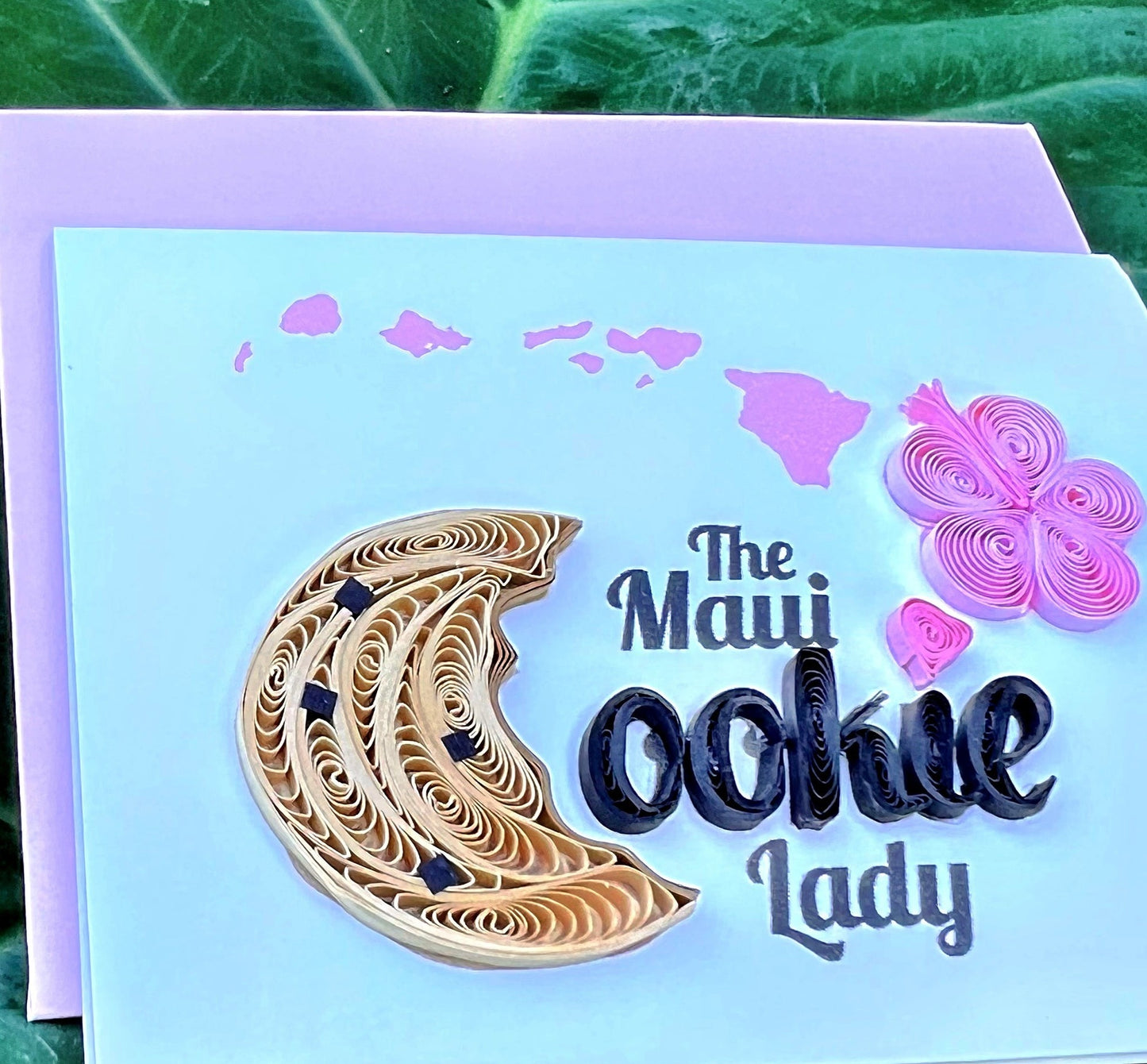 Card- Exquisite Paper Looped Card with Hawaiian Islands