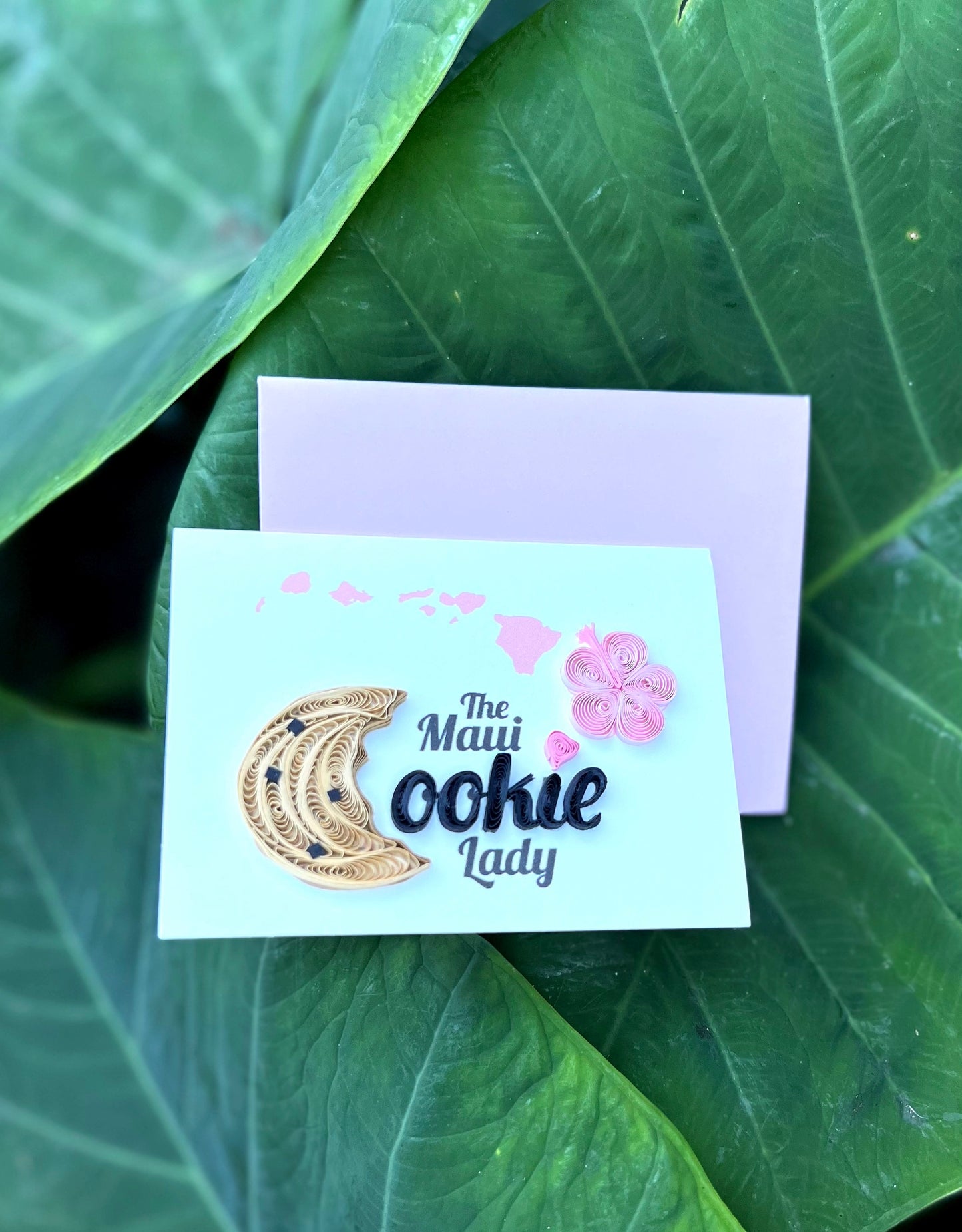 Card- Exquisite Paper Looped Card with Hawaiian Islands