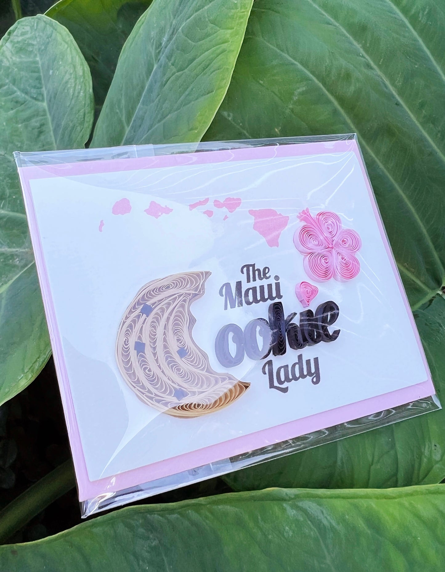 Card- Exquisite Paper Looped Card with Hawaiian Islands
