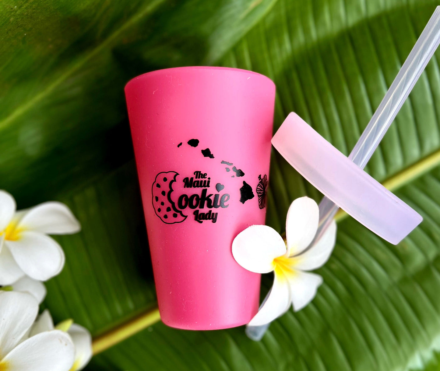 Silipint 16oz pink Tumbler with Straw