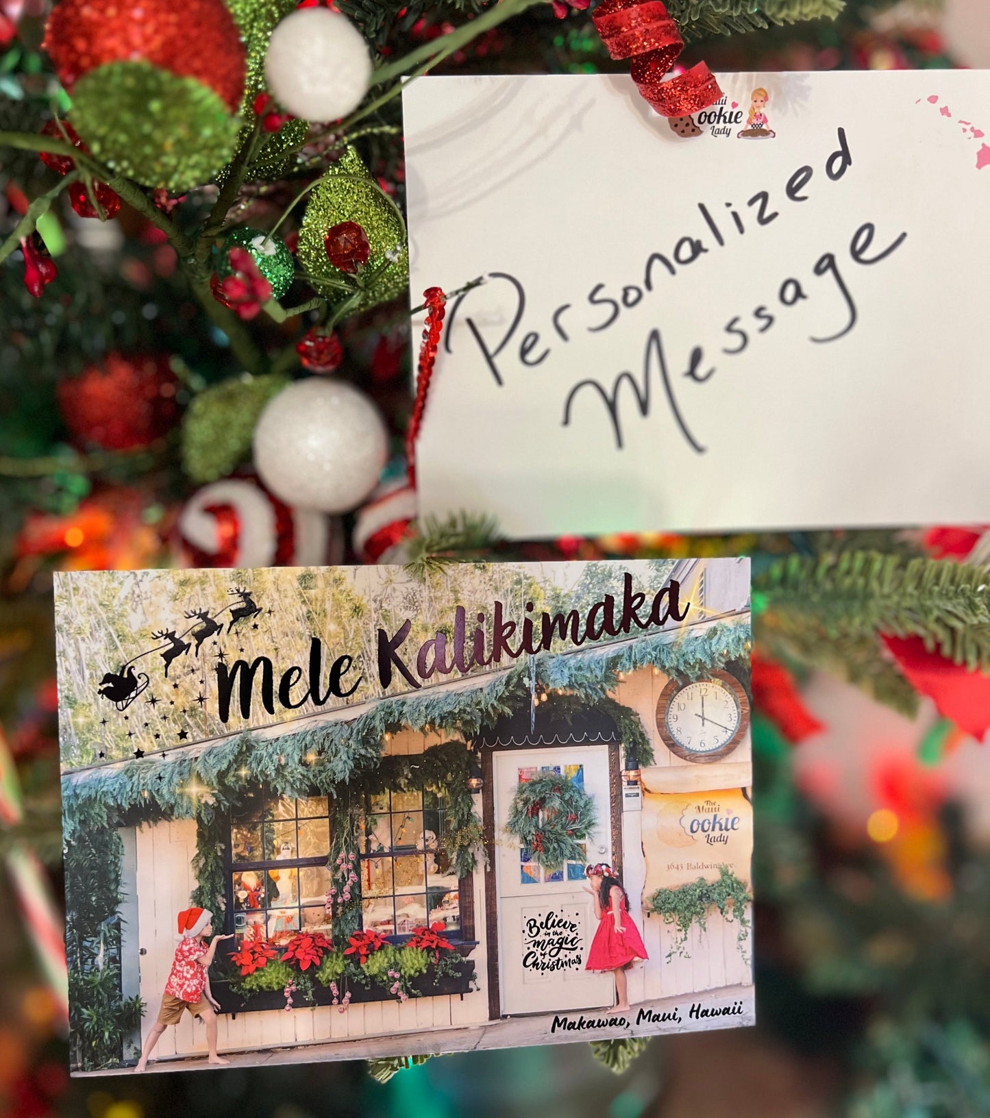 Card- Holiday Mele Kalikimaka - personalized message