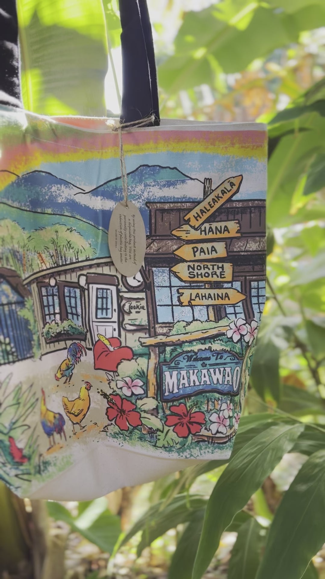 Makawao Town-The Maui Cookie Lady- Custom Recyclable Shopping Bag