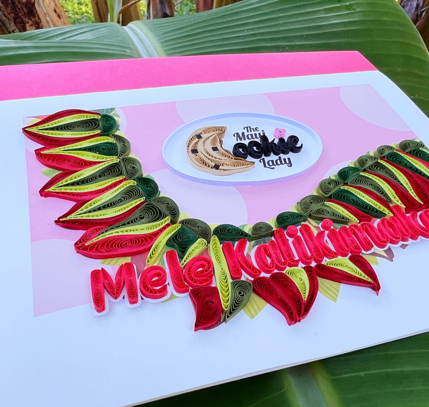 Card -Mele Kalikimaka Exquisite Holiday Paper Looped Card