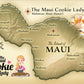 The Maui Cookie Lady Vintage Map Notecard
